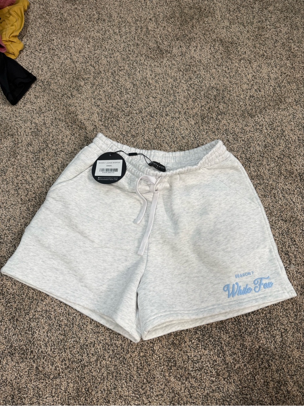 White Fox Boutique Light Gray Cozy Drawstring Athletic Shorts